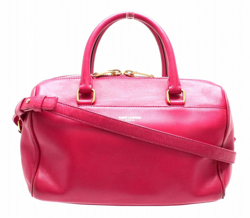 Saint Laurent Yves YSL Baby Duffle Handbag Crossbody Calfskin Pink